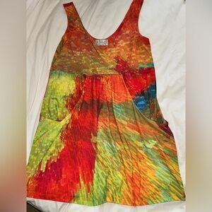 Vibrant Multicolor Sleeveless Cover Up